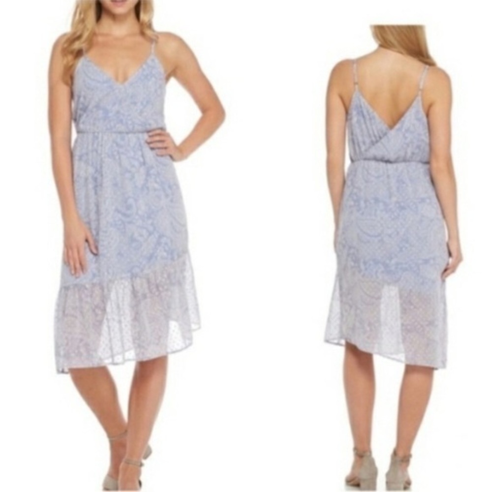CLEARANCE NWOT Lilac Purple Floral Paisley Print Midi Dress